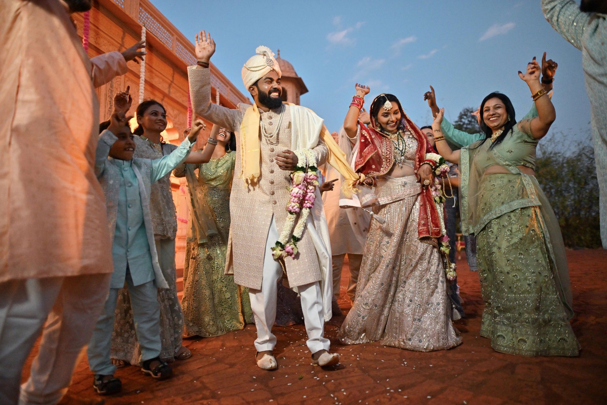 Group celebrating together through dance